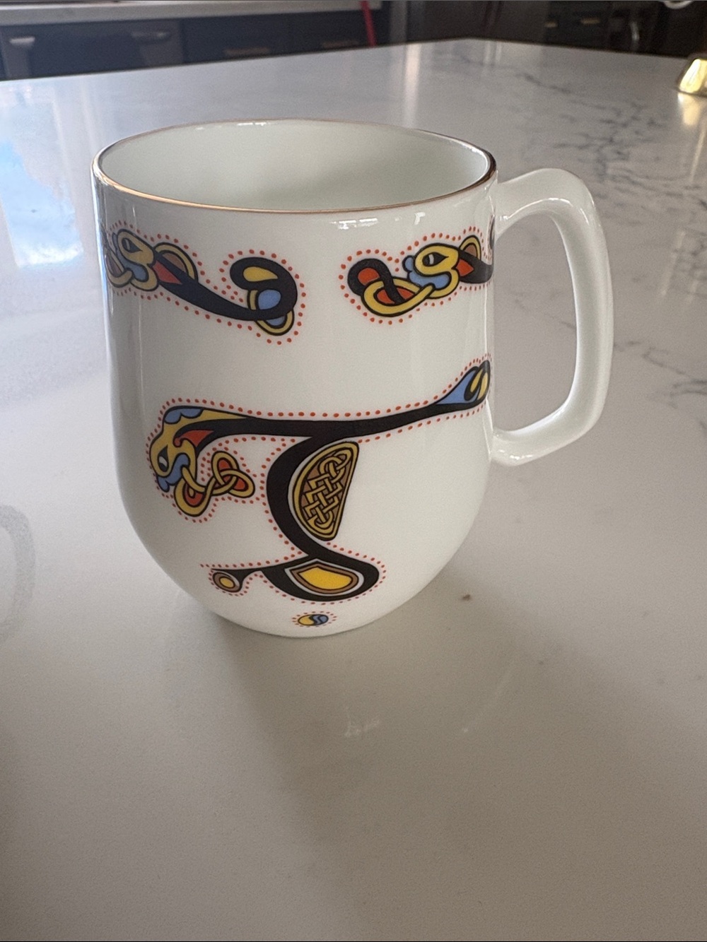 Celtic Initial Mug “G” Royal Tara Book of Kells Handmade